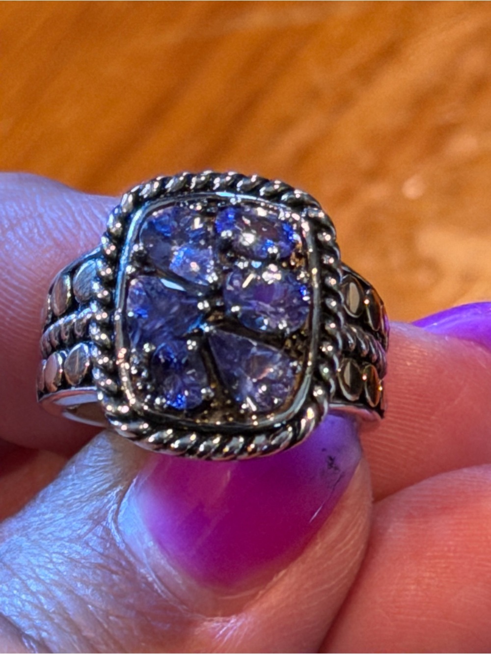 Effy Nahla Siri Silver & 18K Gold Tanzanite Ring, 1.85 TCW